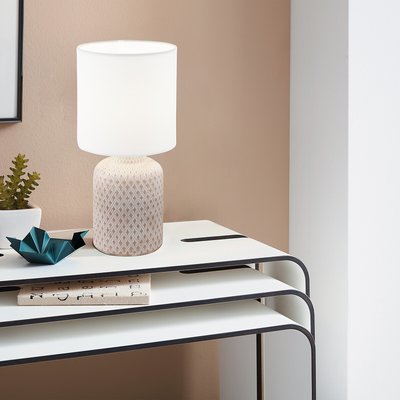 Lampe de table en pied céramique   et abat jour   BELLARIVA EGLO