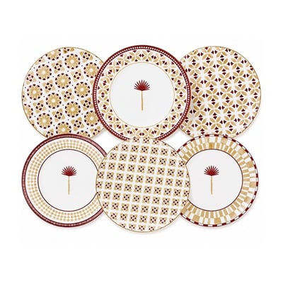 Lot de 6 grandes assiettes, SABELA ARTIME