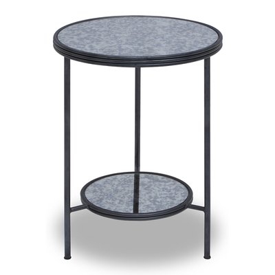 Josephina Smoked Mirror Glass Side Table SO'HOME