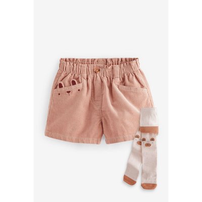 Short côtelé et collants, ensemble NEXT