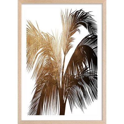 Poster tropicale palme de bronze HEXOA
