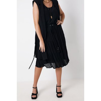 Jupe plissée noire voile hotsell