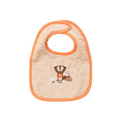 Mini bavoir coton bio SAFARI CARRE BLANC