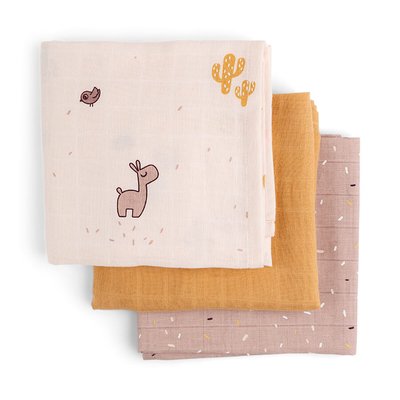 Lot de 3 langes 70 x 70 cm Lalee DONE BY DEER