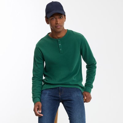 T-shirt col tunisien, manches longues LA REDOUTE COLLECTIONS