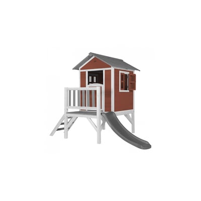 AXI Beach Lodge XL Maisonnette Scetinavian rouge Toboggan Gris AXI HOUSE