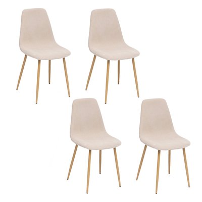 Lot de 4 chaises Loka en tissu ATMOSPHERA