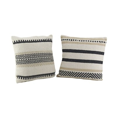Coussins en coton graphiques et ethniques (Lot de 2) AUBRY GASPARD