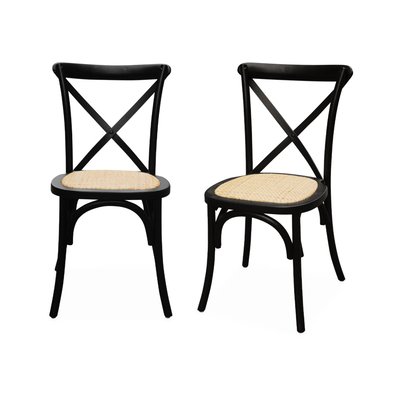 Chaise de bistrot vintage bois (lot de 2) BELLEVILLE SWEEEK