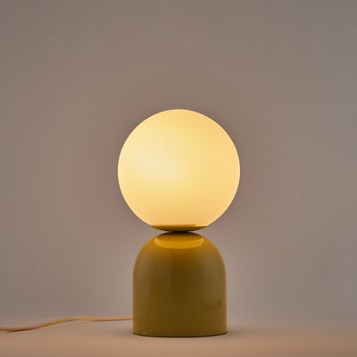 Lámpara de mesa, de acero y vidrio opalino, SILA LA REDOUTE INTERIEURS