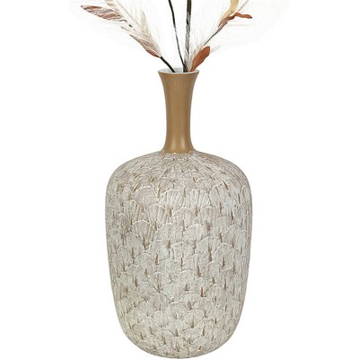 Vase décoratif en résine couleur camel design raffiné RECOLLECTION