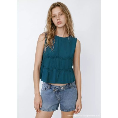 Top fluide détail froncé MANGO TEEN