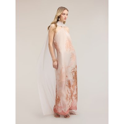 Robe longue en satin avec étole MOTIVI