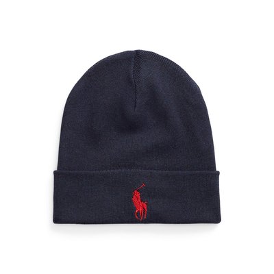 Embroidered Logo Cotton Beanie POLO RALPH LAUREN