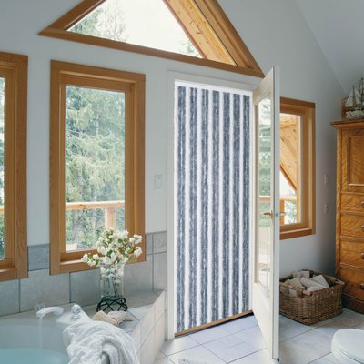 Rideau de porte en chenille bicolore HOME MAISON