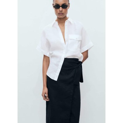 Chemise lin poche MANGO