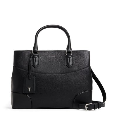 Sac à main grand en cuir grainé et lisse ROMY LE TANNEUR