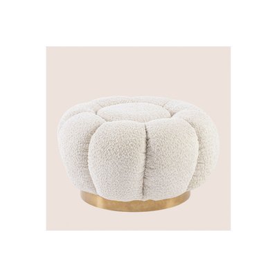 Pouf en tissu bouclé en forme de fleur D65 - JUST HELLIN, DEPUIS 1862