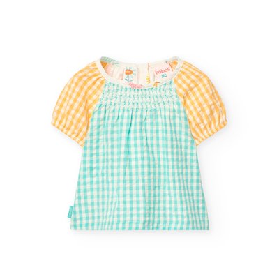 Blouse 100 % coton imprimée à manches courtes BOBOLI