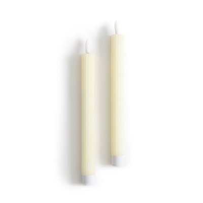 Set of 2 Caspar Ribbed Wax LED Candles LA REDOUTE INTERIEURS