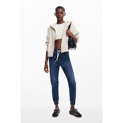 Pantalon jogger jean femme hot sale