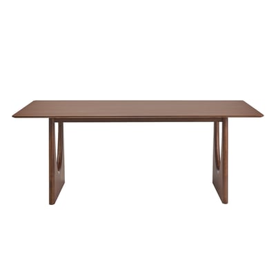 Table à manger design rectangulaire en bois foncé noyer L200 cm KUALA MILIBOO