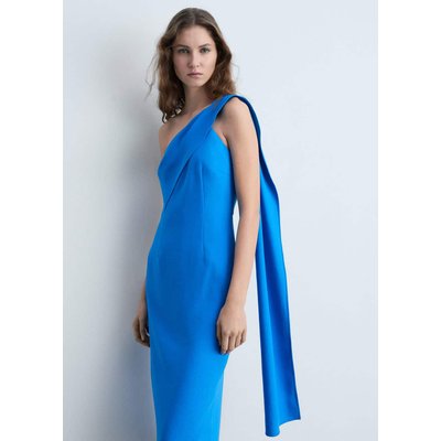 Robe asymétrique col nœud MANGO