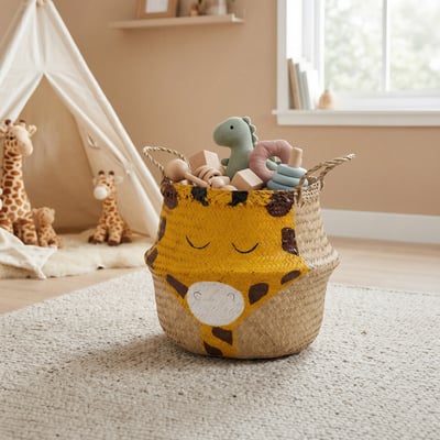 COMPACTOR - Panier de rangement  BELLY avec poignées - 30 x 30 x H.28 CM - Beige COMPACTOR