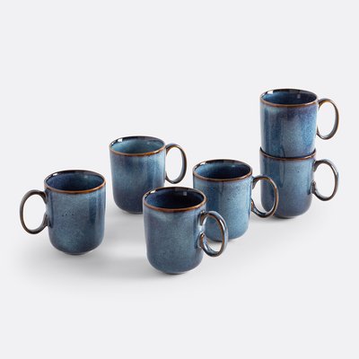 Set of 6 Onda Stoneware Mugs LA REDOUTE INTERIEURS