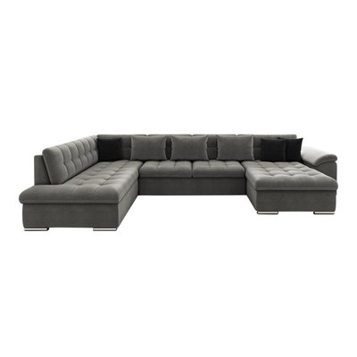 Canapé Panoramique Convertible Simili/tissu et velours 7 places - CHUCK LISA DESIGN