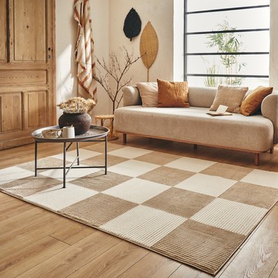 Tapis de salon damier bicolore BIANCA NAZAR RUGS
