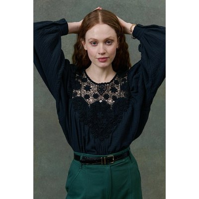 Blouse coton et broderies, RIYA LOUISE MISHA