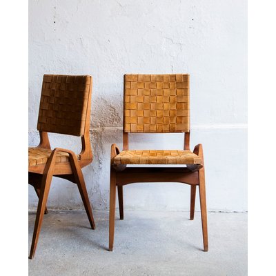Chaise Maurice Pré en bois Alma N°692 - Bon état DEBONGOUT