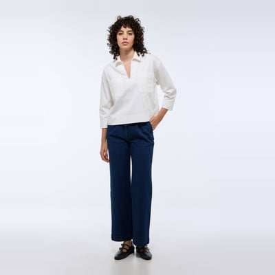 Chemise manches trois quarts en denim MONOPRIX