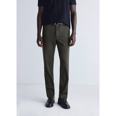 Pantalon slim fit en mélange de laine thermorégulateur MANGO MAN