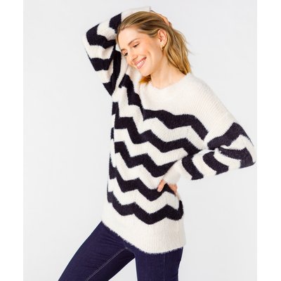 Pull motif zig zag maille poilue DAMART