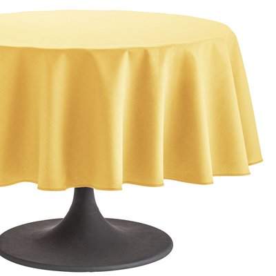 Nappe ronde unie en coton, traitée Teflon, Made in France, CAMBRAI COUCKE
