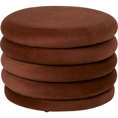 Pouf rond en tissu avec rangement RECOLLECTION