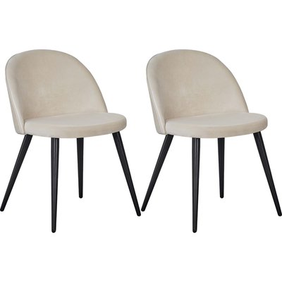 Chaise en velours avec pieds en acier Velvet (Lot de 2) VENTURE HOME