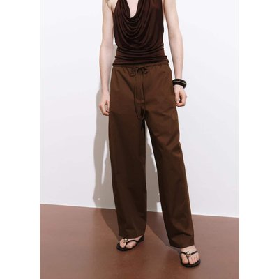 Pantalon paper bag coton MANGO