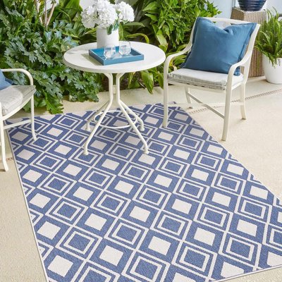 Tapis extérieur, kilim reversible EX1 DAM UN AMOUR DE TAPIS