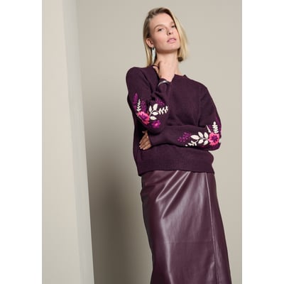 Pull brodé de fleurs LOLALIZA