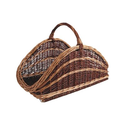 Panier à bûches en osier brut et buff AUBRY GASPARD