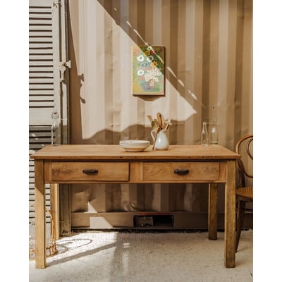 Table à manger en bois Romy N°1439 - Bon état DEBONGOUT