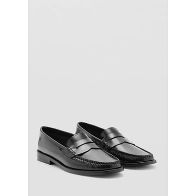 Mocassins cuir froncé MANGO