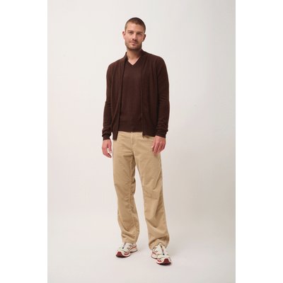 Gilet Zippé Col Montant Café Alan JUST CASHMERE