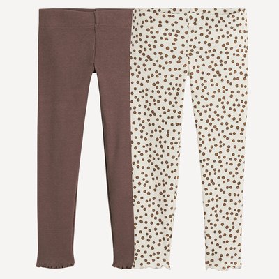 Confezione da 2 leggings in maglia a costine LA REDOUTE COLLECTIONS