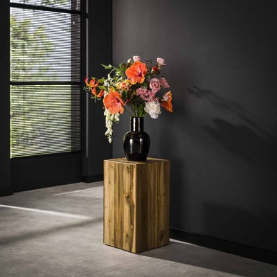 Sellette en bois de teck recyclé forme carrée 65 cm PIER IMPORT
