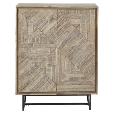 Industrial Parquet Bar Cabinet SO'HOME