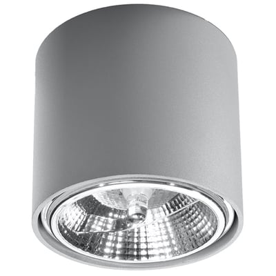Plafonnier Aluminium Gris GU10/ES111 1 Tiube EDEN